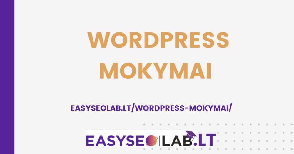 wordpress mokymai